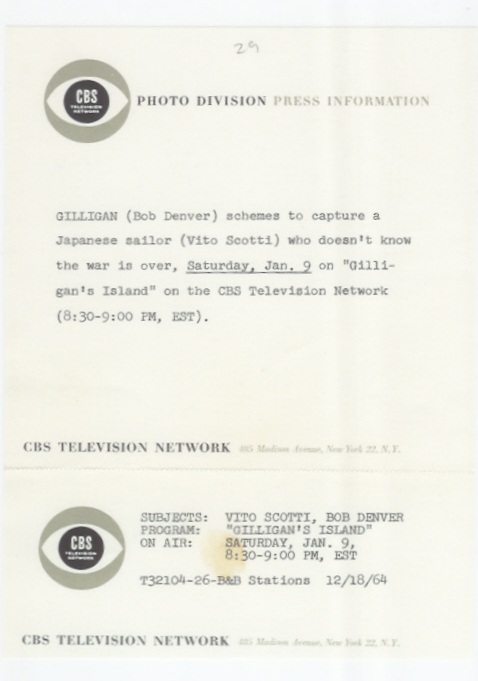 Text info on reverse of still