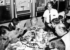 Dawn Wells, Alan Hale and Bob Denver - lunch break