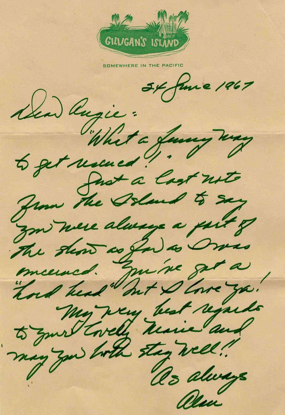 Gilligan's Island Letterhead