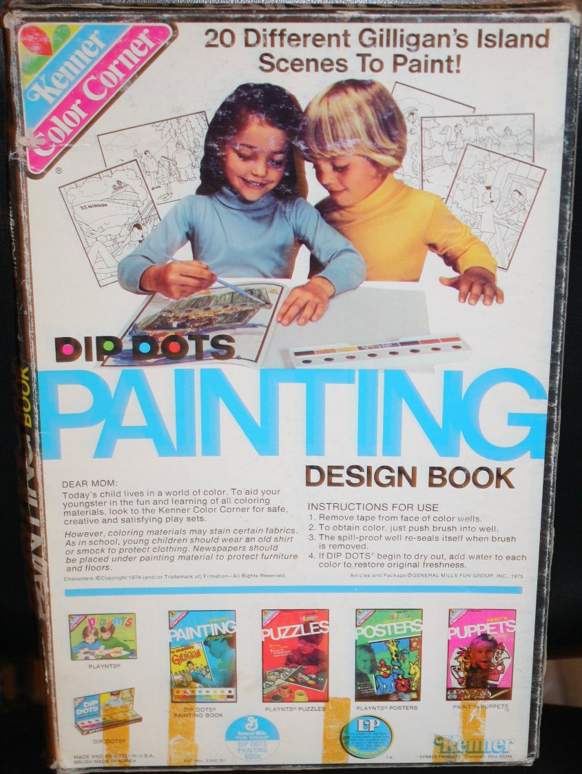Kenner 'Dip Dots' paint set - back of packaging